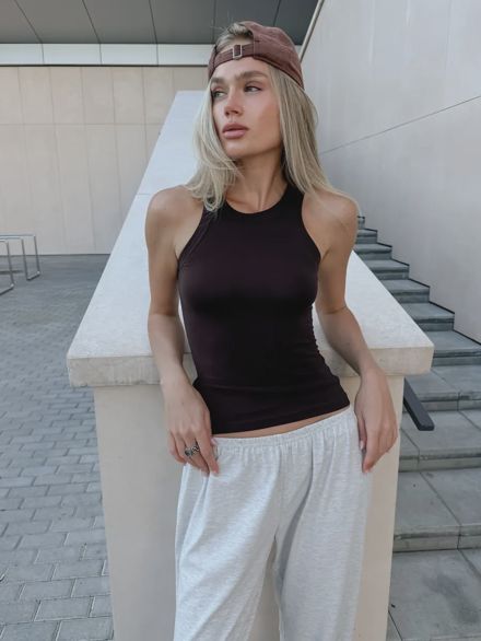 Майка коричневая